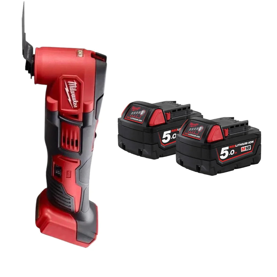 Milwaukee M18 Cordless Multi-Tool + 2× 5.0Ah Batteries
