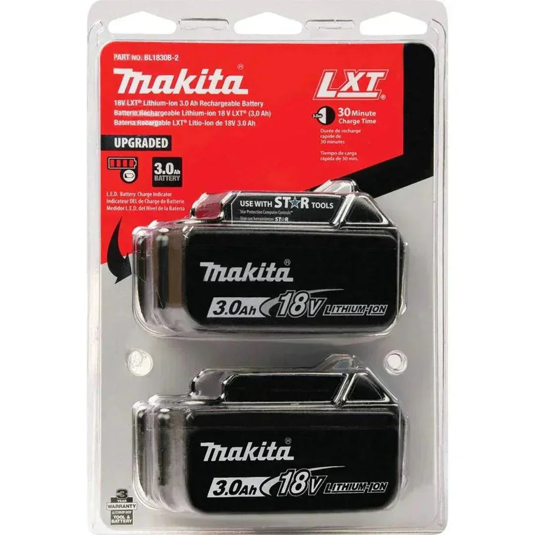 Makita BL1830B 3.0Ah Battery Combo 2-Pack